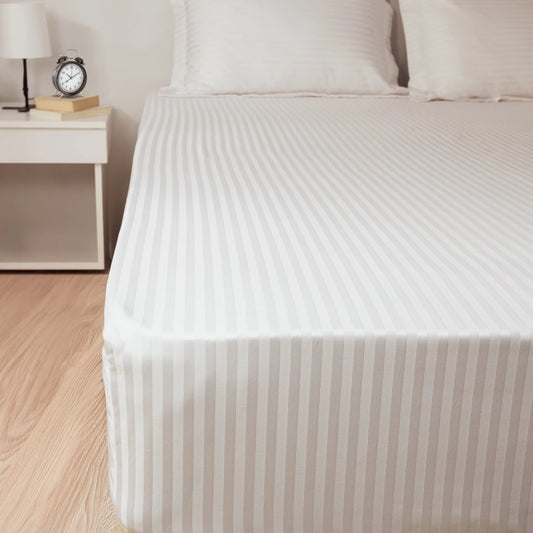 1000TC Classic Stripes Fitted Sheet Set
