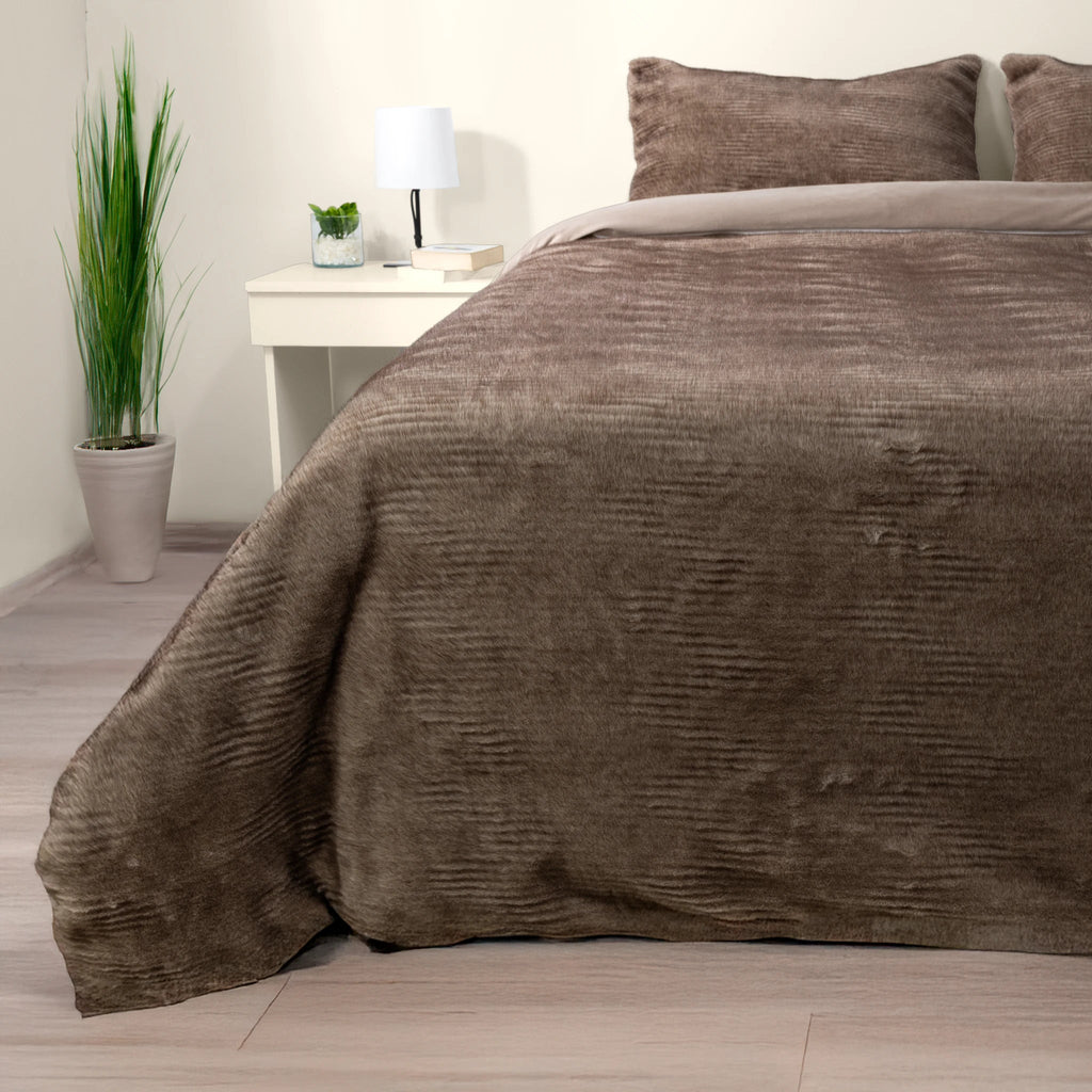 2 - in - 1 Fur Duvet Cover/Blanket Set - Elbadrawi Home