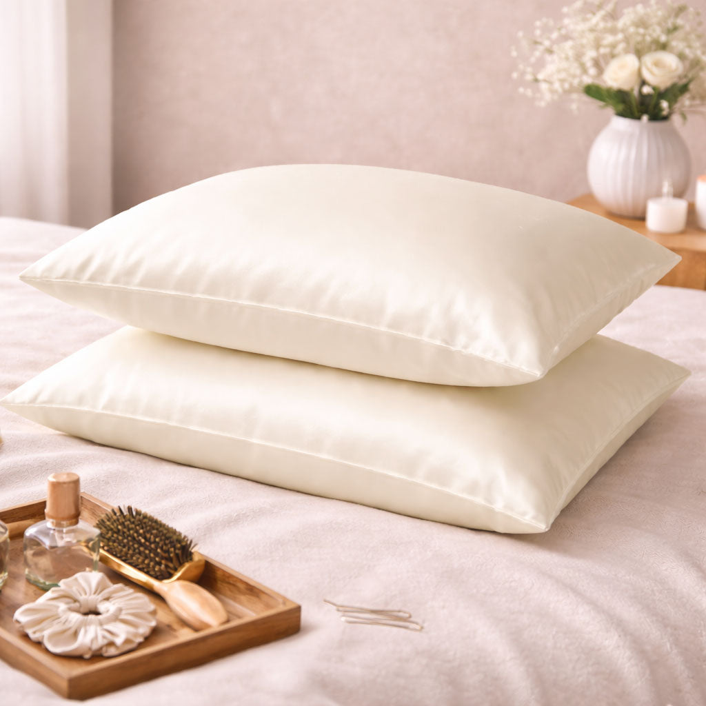 Tencel Silk Satin Pillowcases Pack of 2