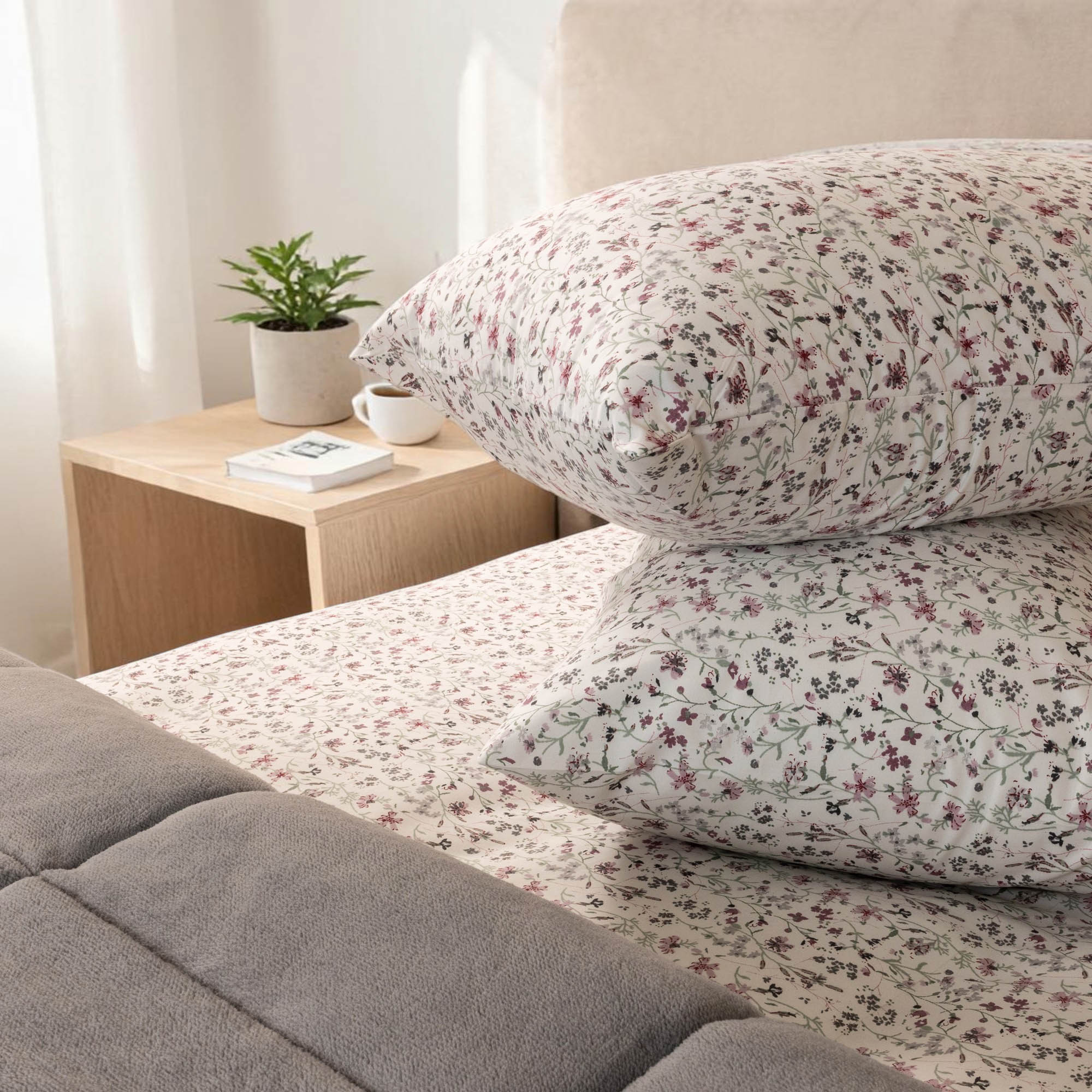 Baumwolle Wildflower Fitted Sheet Set - Elbadrawi Home