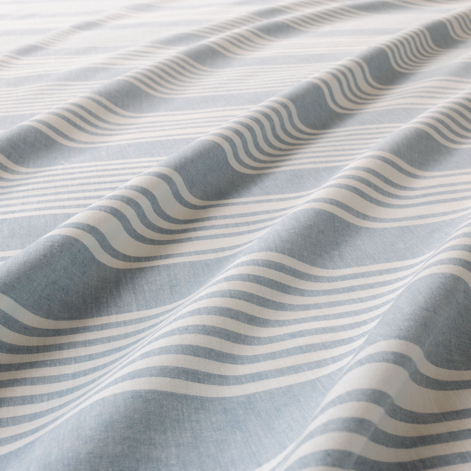 Coastline Stripe Linen Flat Sheet Set - Elbadrawi Home