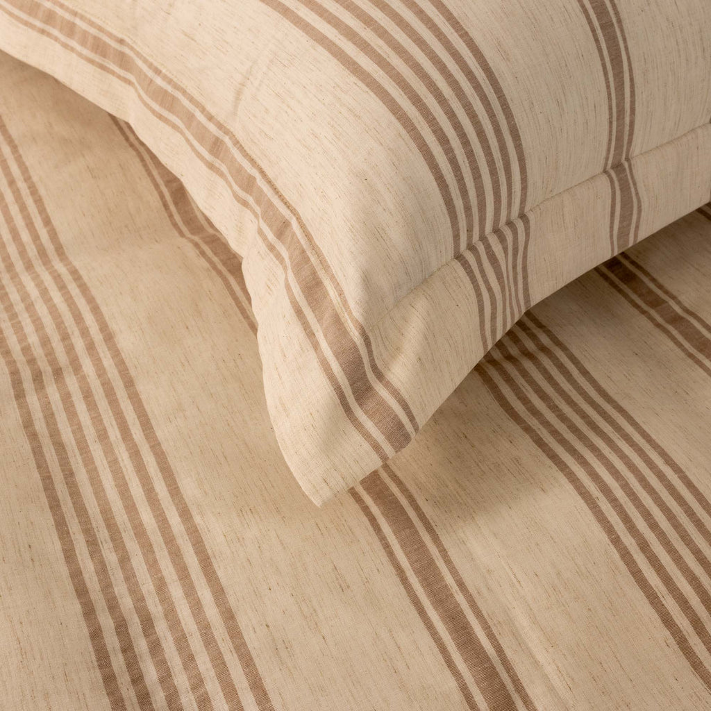 Coastline Stripe Linen Flat Sheet Set - Elbadrawi Home