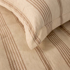 Coastline Stripe Linen Flat Sheet Set - Elbadrawi Home