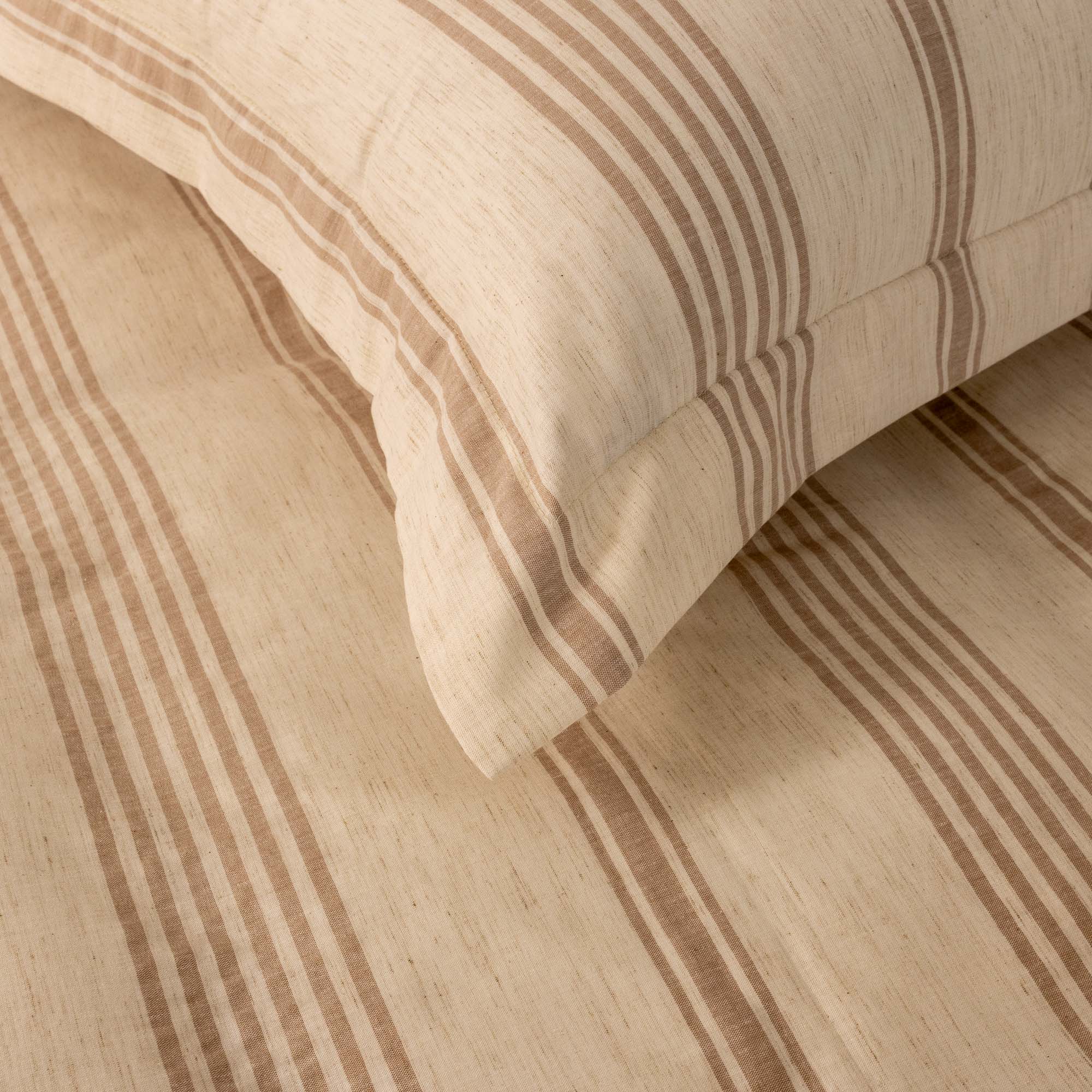 Coastline Stripe Linen Flat Sheet Set - Elbadrawi Home