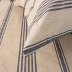 Coastline Stripe Linen Flat Sheet Set - Elbadrawi Home