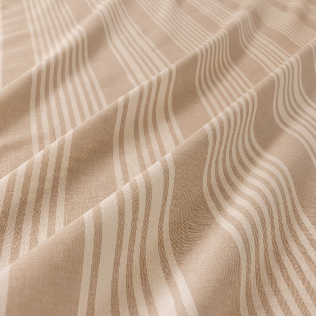 Coastline Stripe Linen Flat Sheet Set - Elbadrawi Home