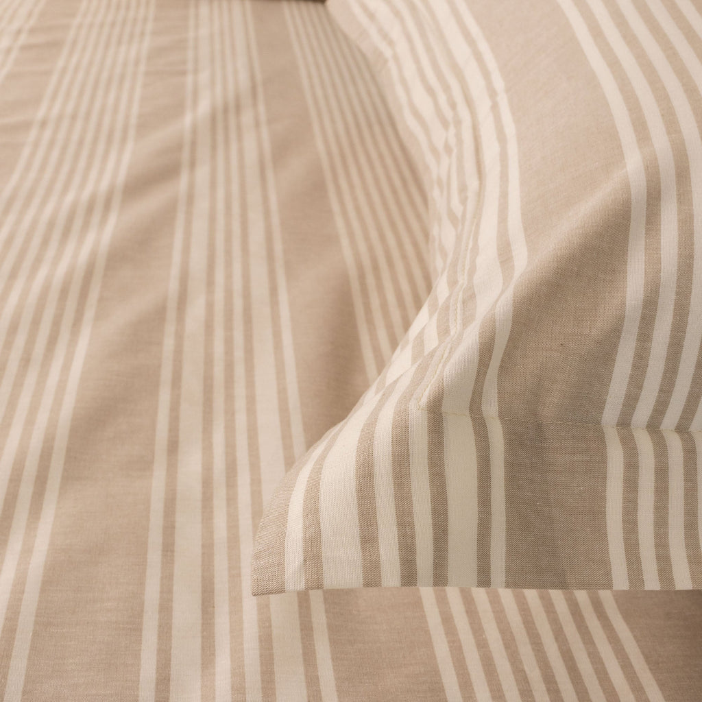 Coastline Stripe Linen Flat Sheet Set - Elbadrawi Home