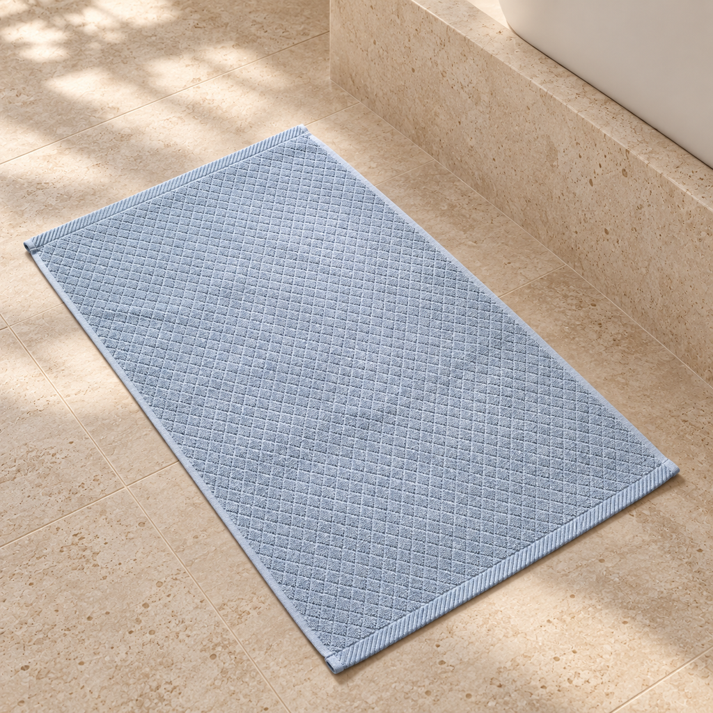 Diamond bath mat, Aegean Blue, Bath Mat 50x80, Hero Main