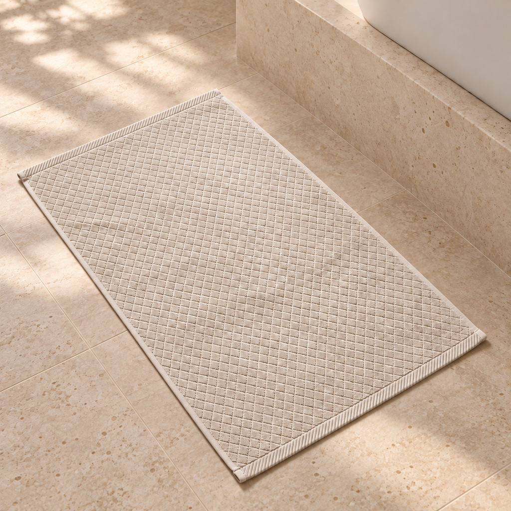 Diamond bath mat, Beige, Bath Mat 50x80, Hero Main