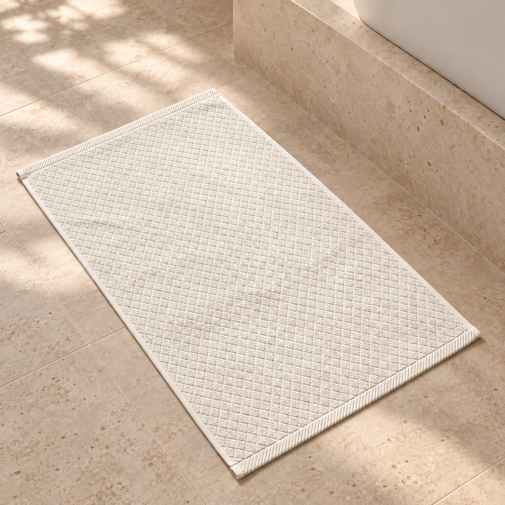Diamond bath mat, Offwhite, Bath Mat 50x80, Hero Main