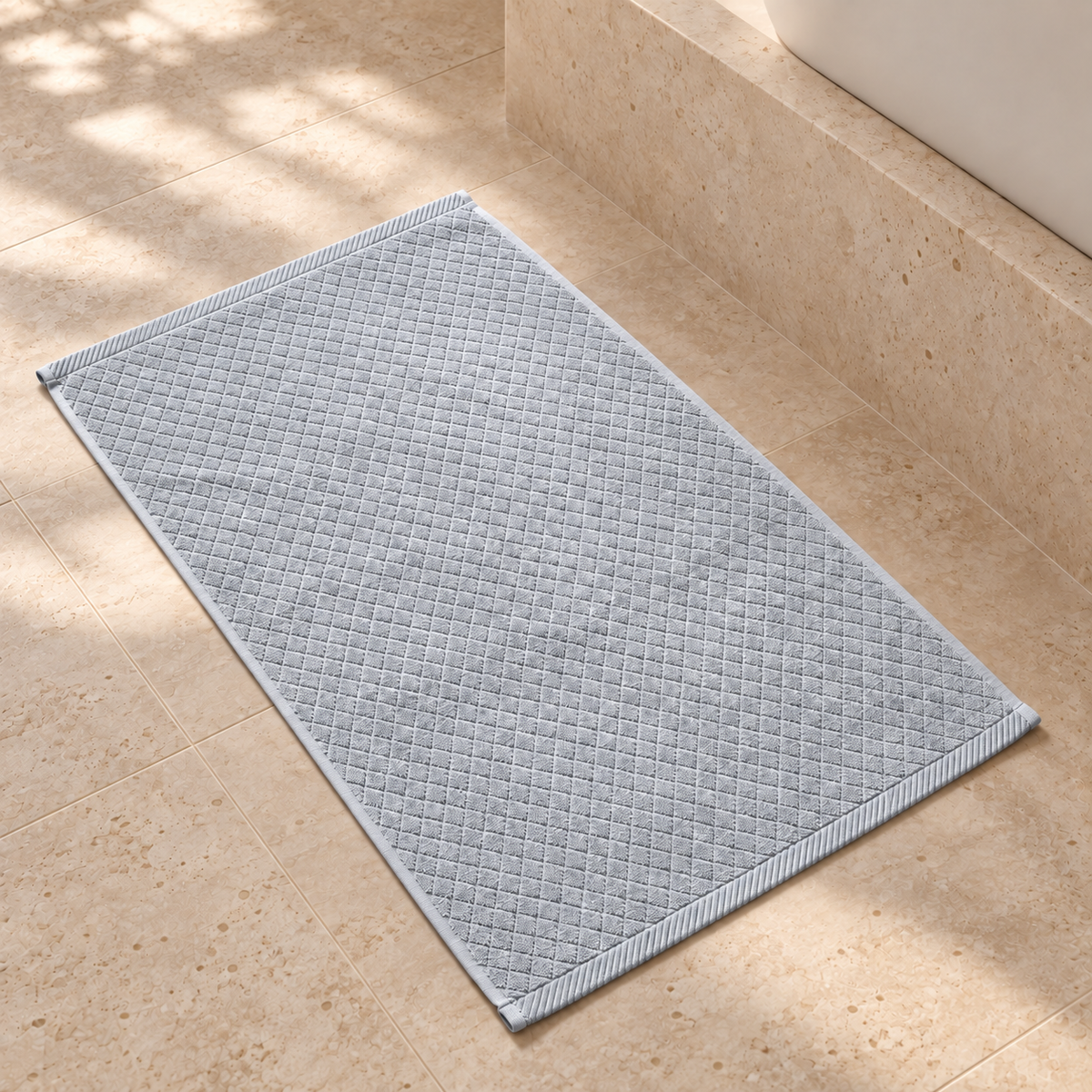 Diamond bath mat, Silver, Bath Mat 50x80, Hero Main