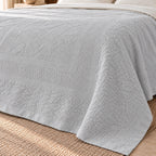 Egyptian Giza Cotton Botanical Panel King Throw - Elbadrawi Home