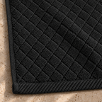 Diamond 900 GSM Bath Mat 50x80 cm in Black - Closeup Border