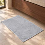 Diamond 900 GSM Bath Mat 50x80 cm in Silver - Hero Angle