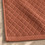 Diamond 900 GSM Bath Mat 50x80 cm in Terra Cotta - Closeup Border