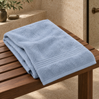 Essential 550 GSM Bath Sheet 90x160 cm in Aegean Blue - Hero Angle