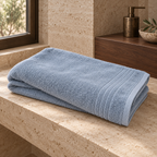 Essential 550 GSM Bath Towel 70x140 cm in Aegean Blue - Hero Angle