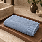 Essential 550 GSM Face Towel 30x30 cm in Aegean Blue - Hero Angle