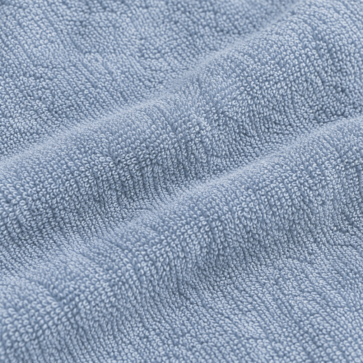 Essential 550 GSM Face Towel 30x30 cm in Aegean Blue - Closeup Texture