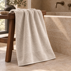 Essential 550 GSM Bath Towel 70x140 cm in Beige - Hero Styled