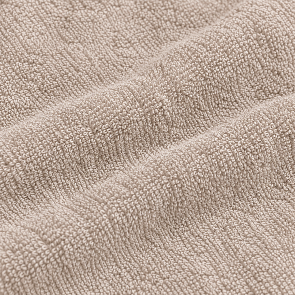 Essential 550 GSM Face Towel 30x30 cm in Beige - Closeup Texture