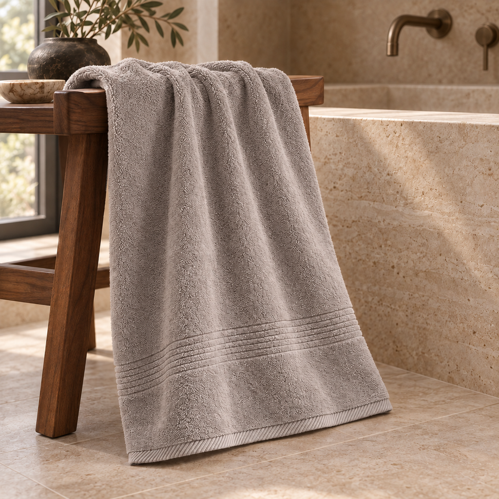 Essential 550 GSM Bath Towel 70x140 cm in Cafe - Hero Styled