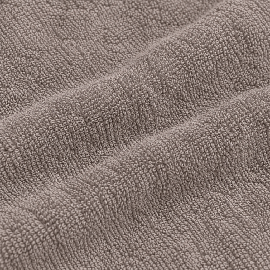 Essential 550 GSM Face Towel 30x30 cm in Cafe - Closeup Texture