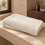 Essential 550 GSM Bath Towel 70x140 cm in Offwhite - Hero Angle