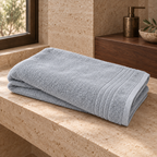 Essential 550 GSM Bath Towel 70x140 cm in Silver - Hero Angle