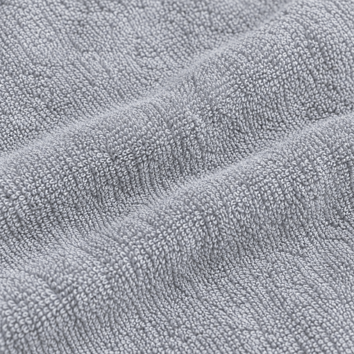 Essential 550 GSM Face Towel 30x30 cm in Silver - Closeup Texture