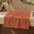 Essential 550 GSM Face Towel 30x30 cm in Terra Cotta - Hero Styled