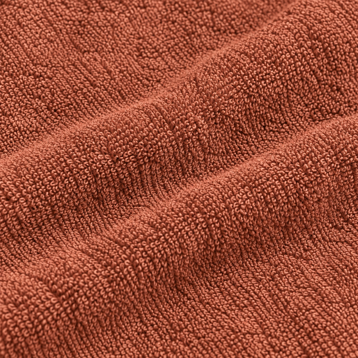 Essential 550 GSM Face Towel 30x30 cm in Terra Cotta - Closeup Texture