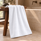 Essential 550 GSM Bath Towel 70x140 cm in White - Hero Styled