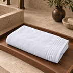 Essential 550 GSM Face Towel 30x30 cm in White - Hero Angle