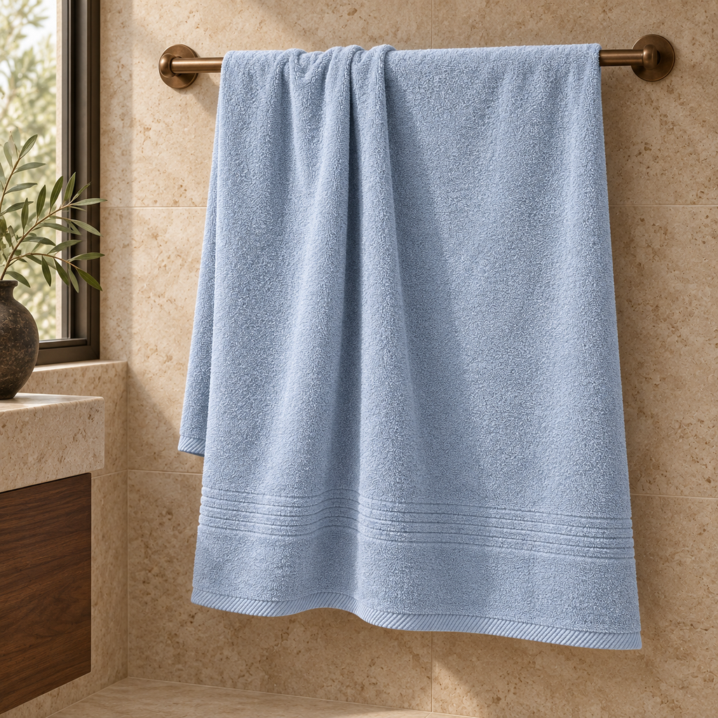 Essential towels, Aegean Blue, Bath Sheet 90x160, Hero Main