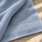 Essential towels, Aegean Blue, Bath Towel 70x140, Closeup Texture