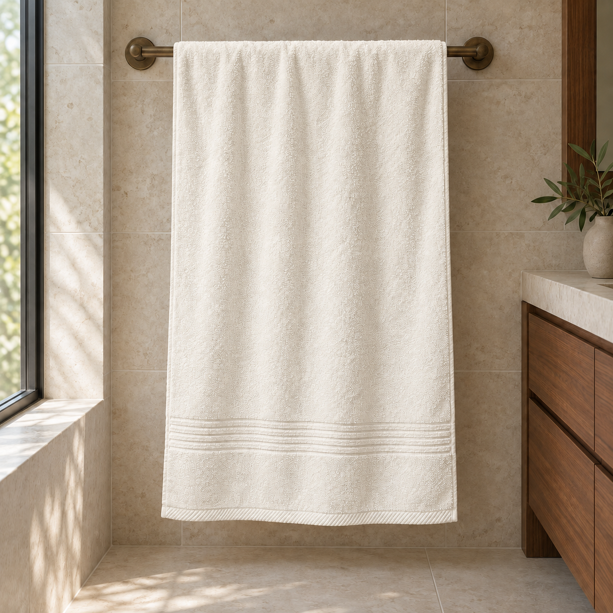 Essential towels, Offwhite, Bath Towel 70x140, Hero Main