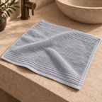 Essential towels, Silver, Face Towel 30x30, Hero Main
