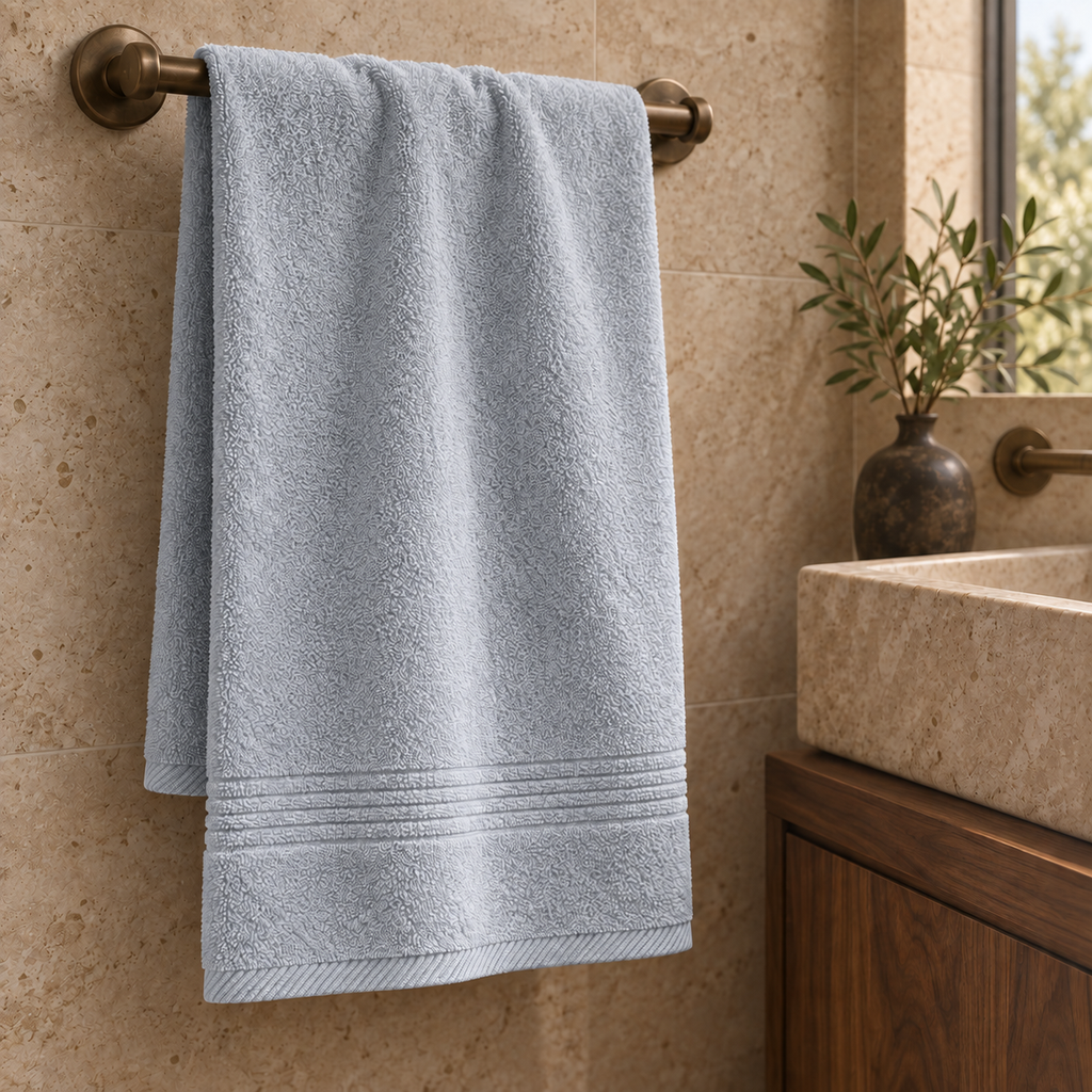 Essential towels, Silver, Hand Towel 50x100, Hero Main
