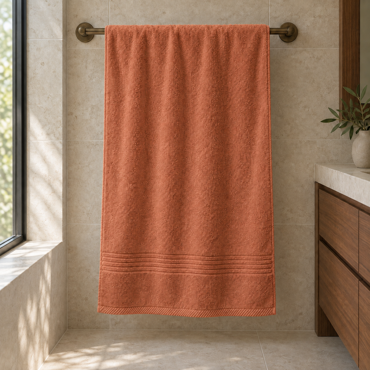 Essential towels, Terra Cotta, Bath Towel 70x140, Hero Main