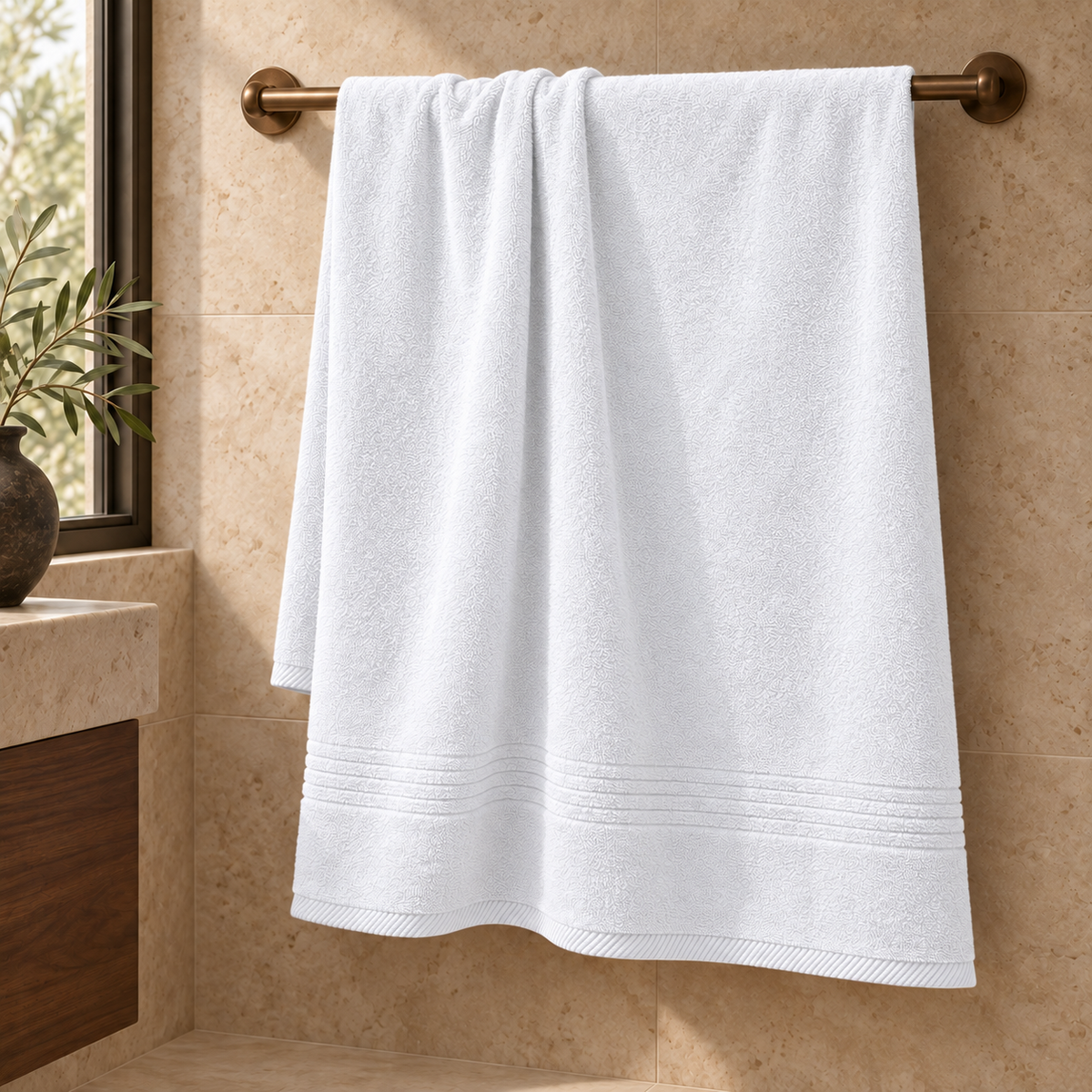 Essential towels, White, Bath Sheet 90x160, Hero Main