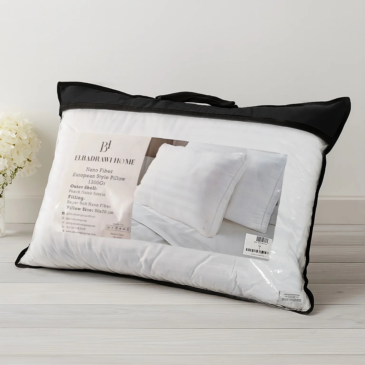 Feather Alternative Nano Pillow 1300g - Elbadrawi Home