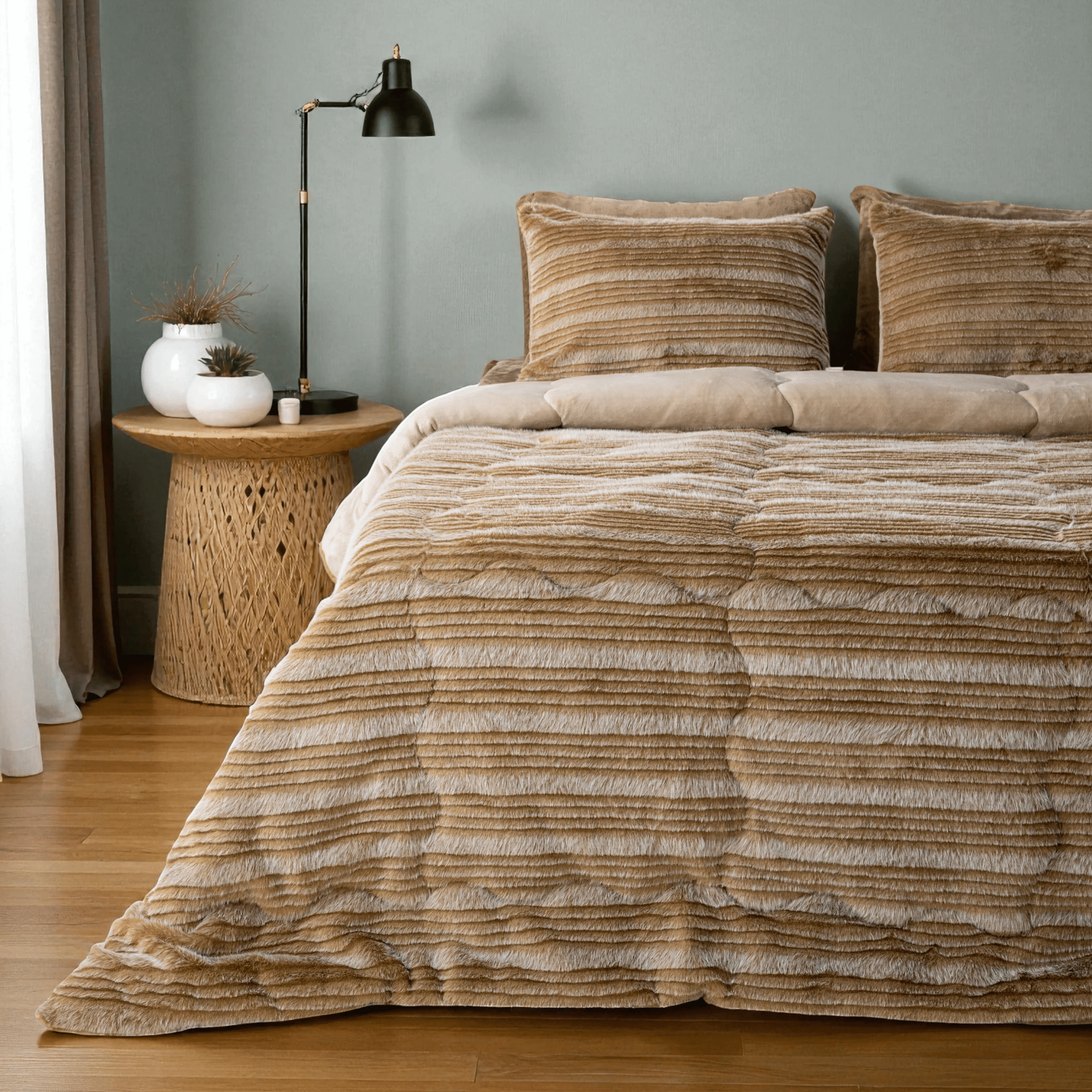 Fur Blanket Comforter Set - Elbadrawi Home