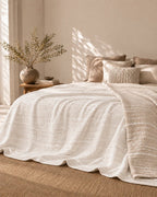Giza Cotton Reversible King Throw - Elbadrawi Home