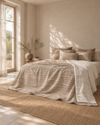 Giza Cotton Reversible King Throw - Elbadrawi Home