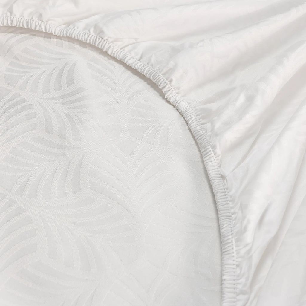 Hotel Fitted Sheet Set 1000TC (Floral Jacquard) - Elbadrawi Home