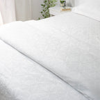 Hotel Flat Sheet Set 1000TC (Floral Jacquard) - Elbadrawi Home