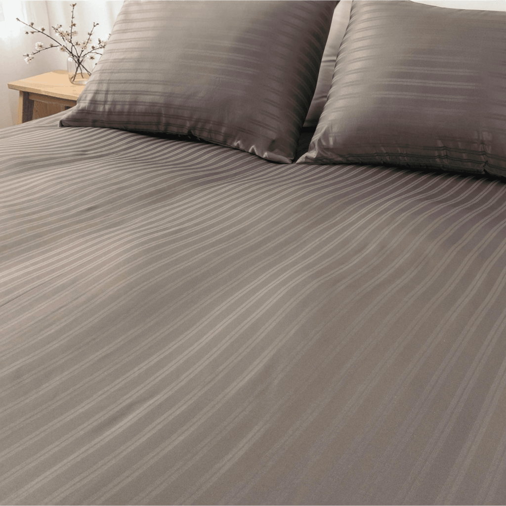 Jacquard Fitted Sheet Set 400TC (New Style Stripes) - Elbadrawi Home