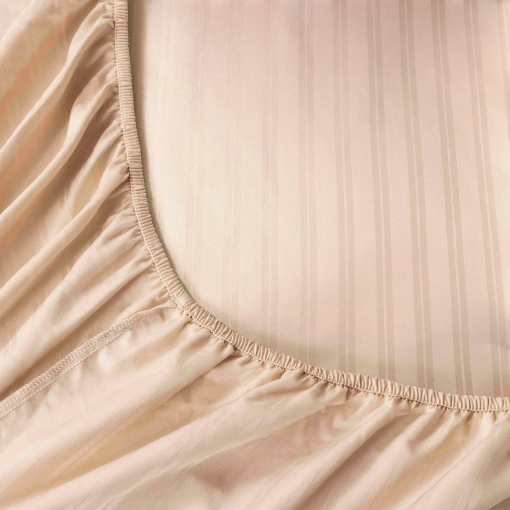 Jacquard Fitted Sheet Set 400TC (New Style Stripes) - Elbadrawi Home