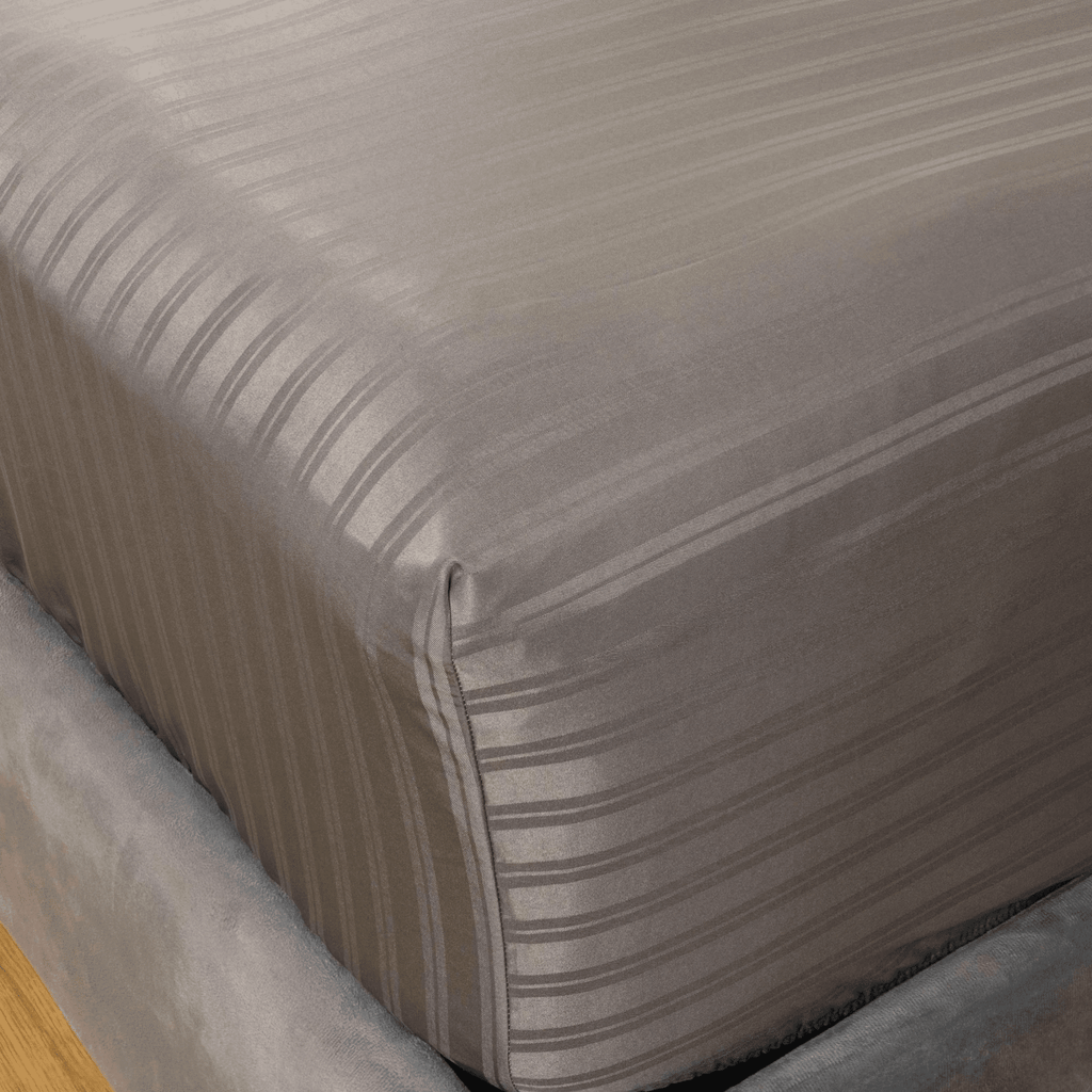 Jacquard Fitted Sheet Set 400TC (New Style Stripes) - Elbadrawi Home